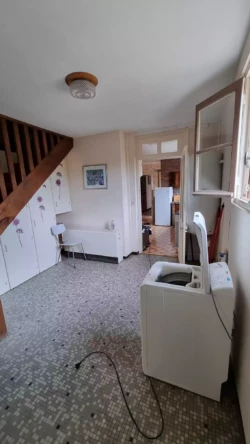 Buanderie du gîte rétro familial au Domaine Le Colombier